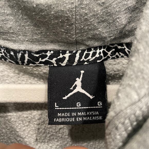 Air Jordan Jumpman Men’s Zip Up Hoodie in Gray - Size: Large - Picture 3 of 7